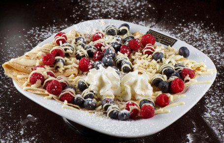 Raspberry And Blueberry Crepe