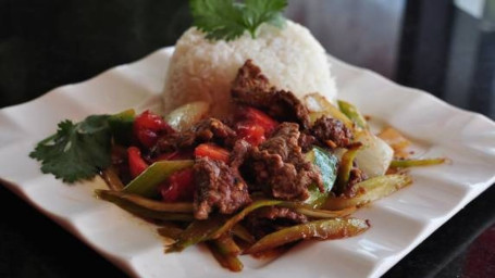 21. Stir Fried Beef With White Rice