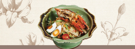 Papaya Salad With Salted Egg Tiger Prawns Xiā Qīng Mù Guā Shā Lǜ