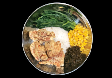 Zhāo Pái Yán Sū Jī Pèi Mǐ Fàn Crispy Chicken Rice Bowl