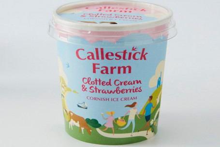 Mini Pot Callestick Clotted Cream Fraise 125Ml (V)