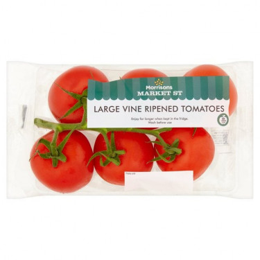 Lot De 5 Grandes Tomates Mûries Sur Vigne