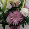 Tall Pink Vase Assorted Flower Bouquet