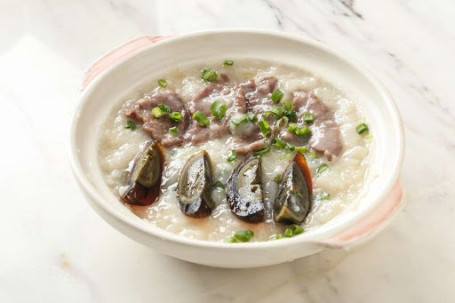 Niú Ròu Pí Dàn Zhōu Porridge With Beef And Preserved Egg