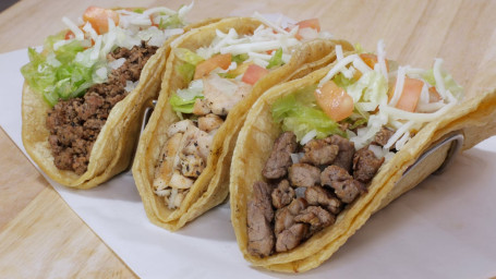 3 Taco Dinner W/ Rice Beans