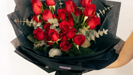 Two Dozen Red Roses Bouquet