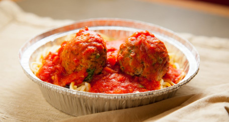 Large Spaghetti Marinara W/ Meatballs Garlic Bread