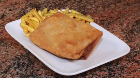 #6. Pizza Puff With Fries