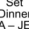 89. Set Dinner A For Two Person – Je