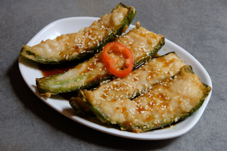 Shāo Zhī Hǔ Pí Jiān Jiāo Seafood Stuffed Hot Peppers (4Pcs)