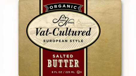 Organic Vat Cultured Euro-Style Salted Butter 12/8Oz