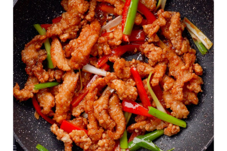 Szechuan Crispy Shredded Chicken Gàn Jī Sī