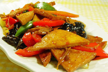 Dry Stir Fried Dried Tofu Qiān Yè Dòu Fǔ