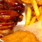1 Piece Fish (Whiting Or Tilapia) With 5 Pieces Wing/ French Fries