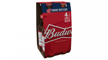 Bouteilles De Bière Blonde Budweiser 4 X 300 Ml