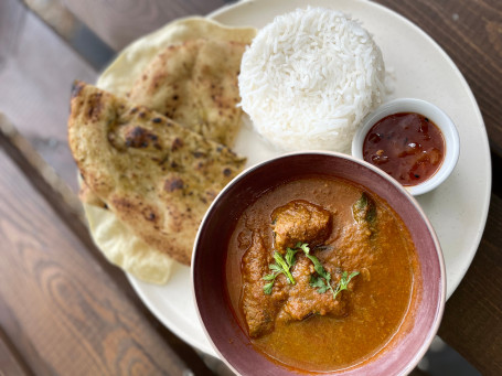 Beef Curry Naan Bread Rice