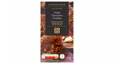 Co Op Irresistible Biscuits Triple Chocolat Tout Beurre 200G