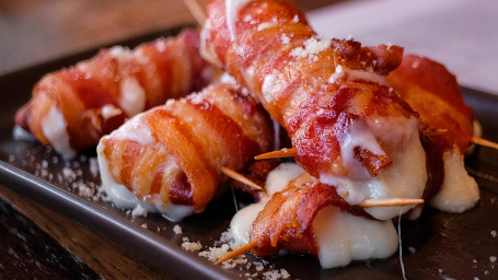 Bacon Wrapped Cheese Sticks (4)