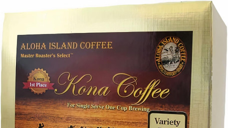 100% Kona Coffee Variety Pack Box Of (12) Pods