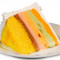 Rainbow Cone Vanilla Cake Slice
