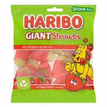 Haribo Giant Strawbs 180G