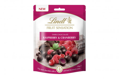 Lindt Fruit Sensation Raspberry Cranberry 150G (2925Kj)