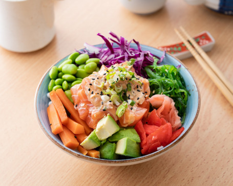 Tengu Mayo Salmon Soba Poke Bowl