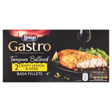 Youngs Gastro Tempura Pané 2 Filets De Basa Citron Herbe 310G