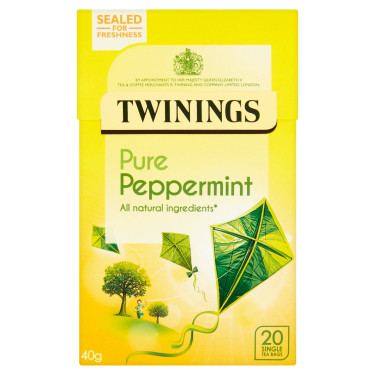 Twinings Lot de 20 sachets de thé à la menthe poivrée pure