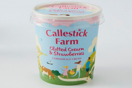 Mini Pot Callestick Clotted Cream Glace Fraise 125Ml (V)