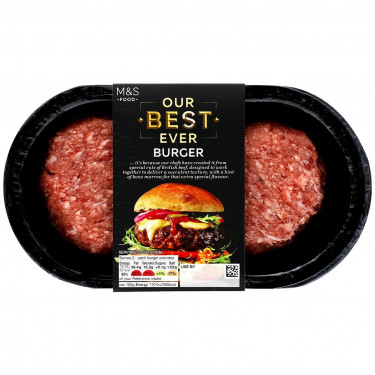 M S Food Nos Meilleurs Hamburgers De Boeuf De Tous Les Temps 340G 2Pk