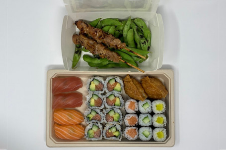 Essential Sushi Set (Sushi 23Pcs, Edamame And Chicken Yakitori)