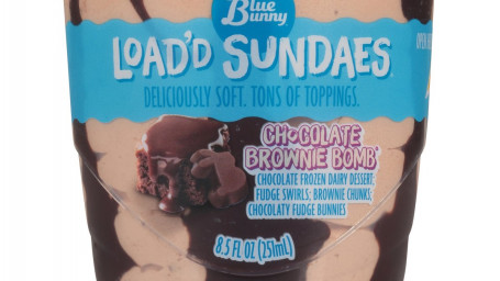 Blue Bunny Load'd Sundaes Chocolate Brownie Bomb, 8.5