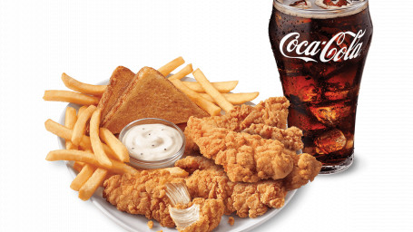 Chicken Strip Basket 6Pc W/Drink