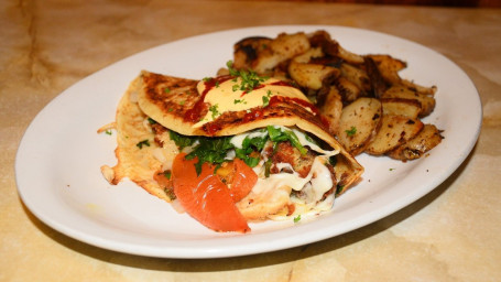 Crab Cake Florentine Crepe