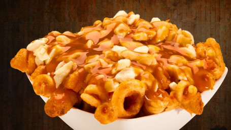 Poutine En Vrilles Assaisonnées Curly Fries Poutine (Grande Large)