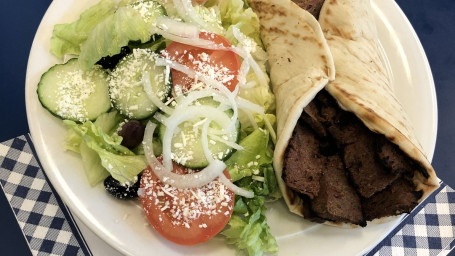 Gyro Sandwich Greek Salad Combo