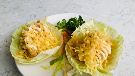 Lettuce Cup W/ Golden Shrimp (4) (No Rice)