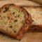 Zucchini, walnut, carrot loaf slice (V)