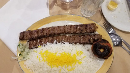 Lunch All Beef Kebob With Basmati Rice