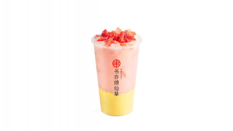 Strawberry Jasmine Milk Tea Xiǎo Chǒu Yā Cǎo Méi Nǎi Lǜ