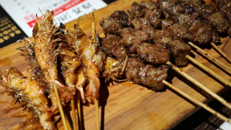 Shrimp Skewers Yán Kǎo Xiā