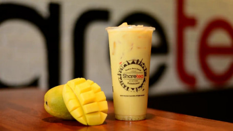 Mango Green Milk Tea Máng Guǒ Nǎi Lǜ