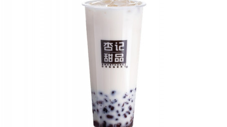 Flower Red Bean Milk Tea Huā Chá Nǎi Xiāng Lì Lì Mì Dòu