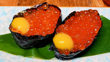 Salmon Egg With Quail Egg (Ikura With Quail Egg
