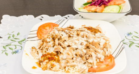 4 Chicken Shawarma Plate With Rice Salad