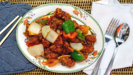 Sweet And Sour Pork With Pineapple Gū Lǔ Ròu