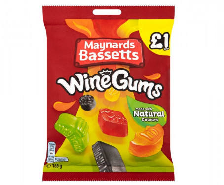 Maynards Bassetts Wine Gums Sweets Bag 165G