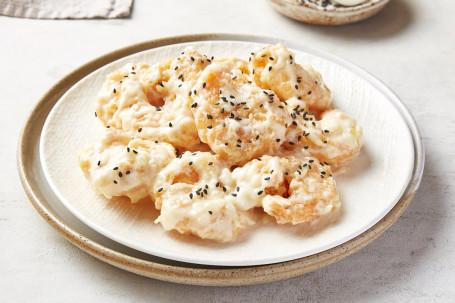 Crisp Fried Prawns With Mayonnaise And Pineapple