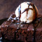 Hot Chocolate Brownie (2 PCS) with Vanilla Ice cream